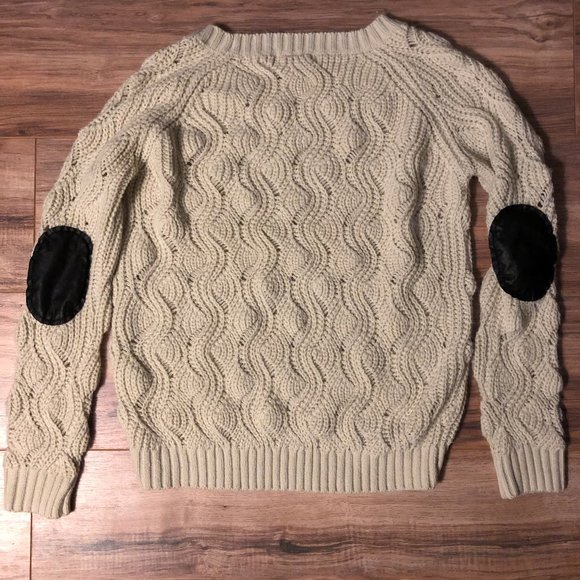 Alythea Cable Knit Sweater with Elbow Patches - Picture 2 of 4